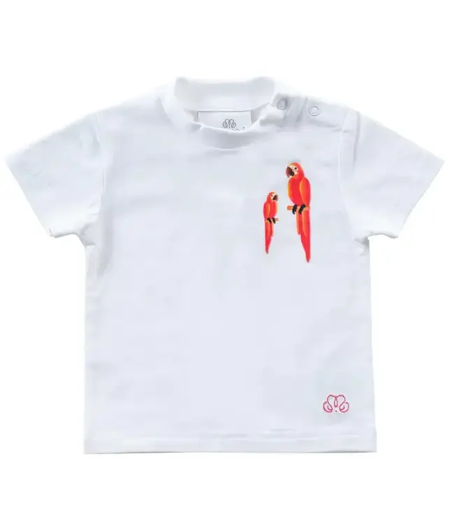 Natini Natini - T-Shirt Parrot - White