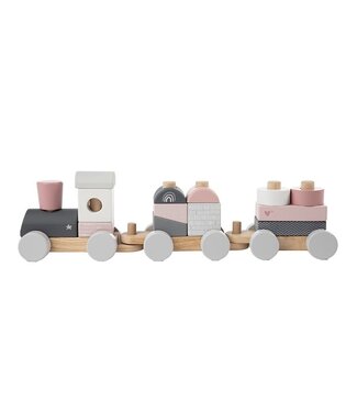 Label Label Label Label - Stacking Train - Pink