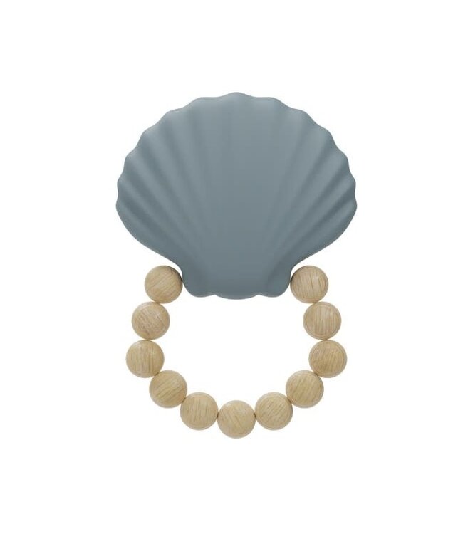 Label Label Label Label - Silicone - Teether - Shell -  Blue