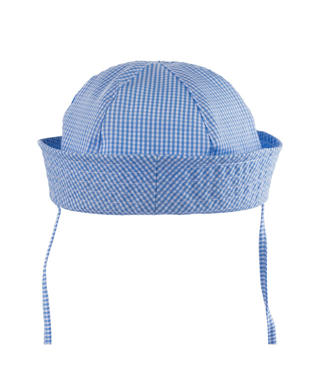 Il trenino Il trenino - Zonnehoedje met ruitjes - blauw/wit