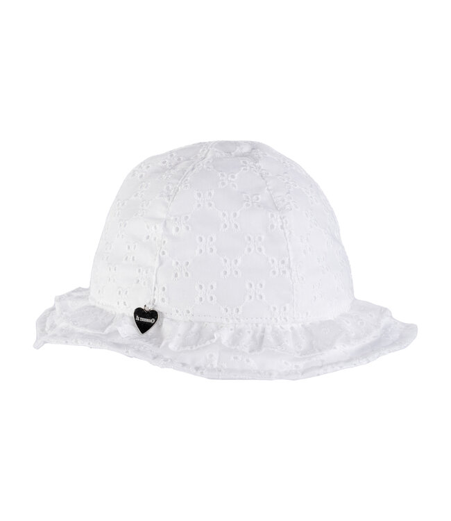 Il trenino Il Trenino - Zonnehoedje Broderie -Wit