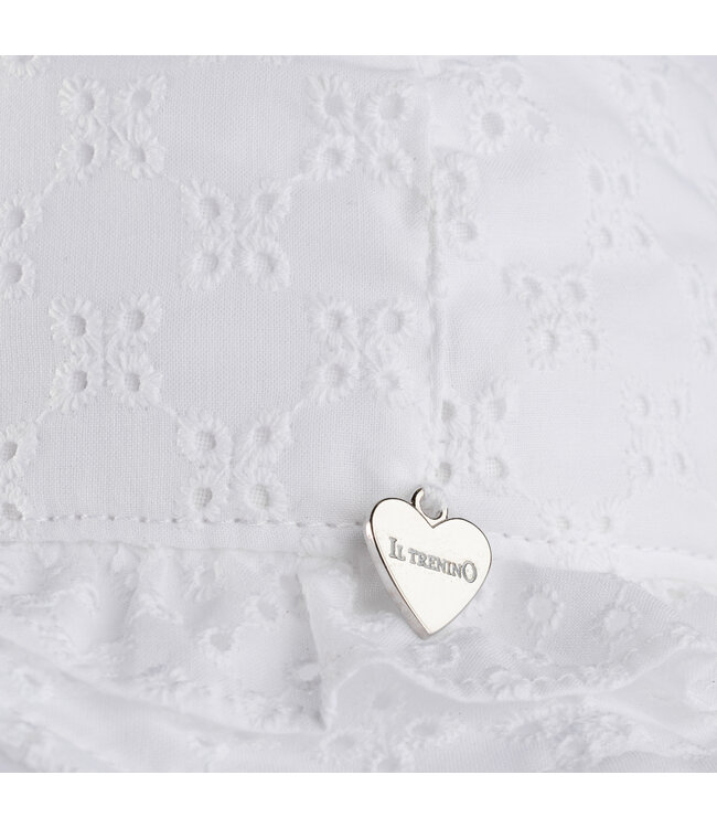 Il trenino Il Trenino - Zonnehoedje Broderie -Wit