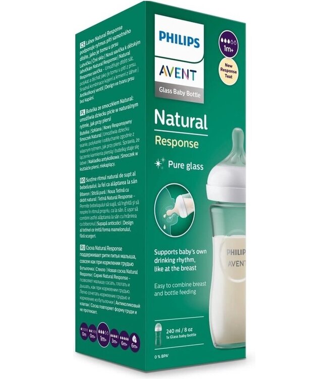 Philips-Avent Philips-Avent - Natural 3.0 zuigfles 240 ml Glas