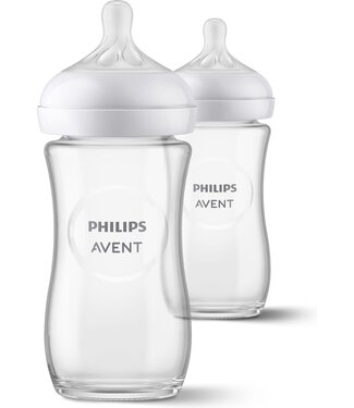 Philips-Avent - Natural 3.0 zuigfles 240 ml Glas Duo