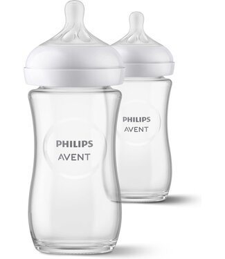 Philips-Avent Philips-Avent - Natural 3.0 zuigfles 240 ml Glas Duo