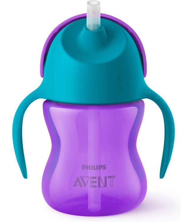 Philips-Avent Philips-Avent - Beker met rietje 200ml Girl Paars