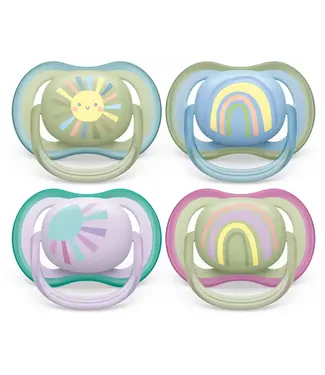 Philips-Avent Philips-Avent - Fopspeen +0M Ultra Air Zon/Regenboog Mix