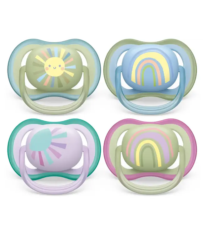 Philips-Avent Philips-Avent - Fopspeen +0M Ultra Air Zon/Regenboog Mix