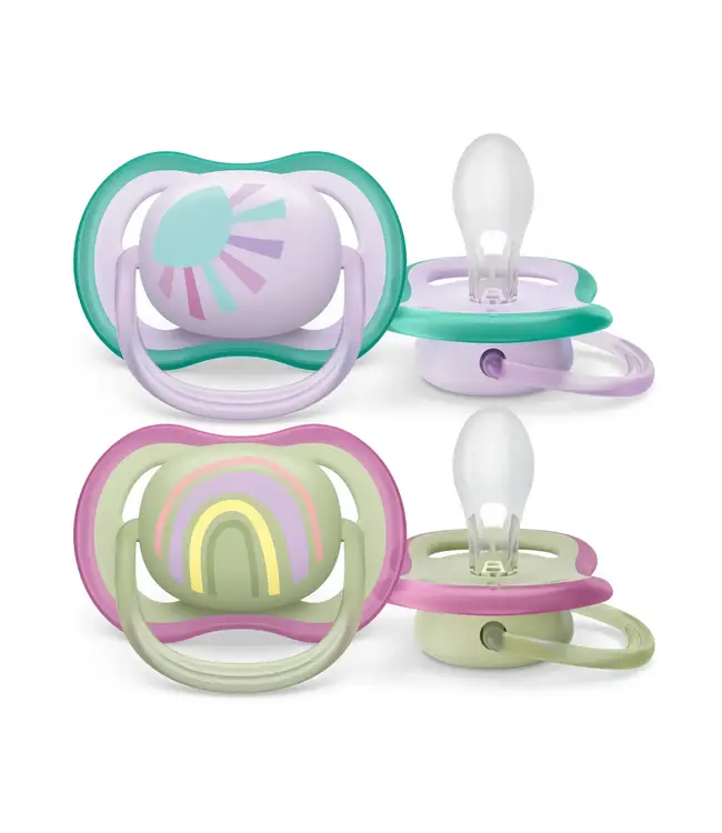 Philips-Avent Philips-Avent - Fopspeen +0M Ultra Air Zon/Regenboog Mix