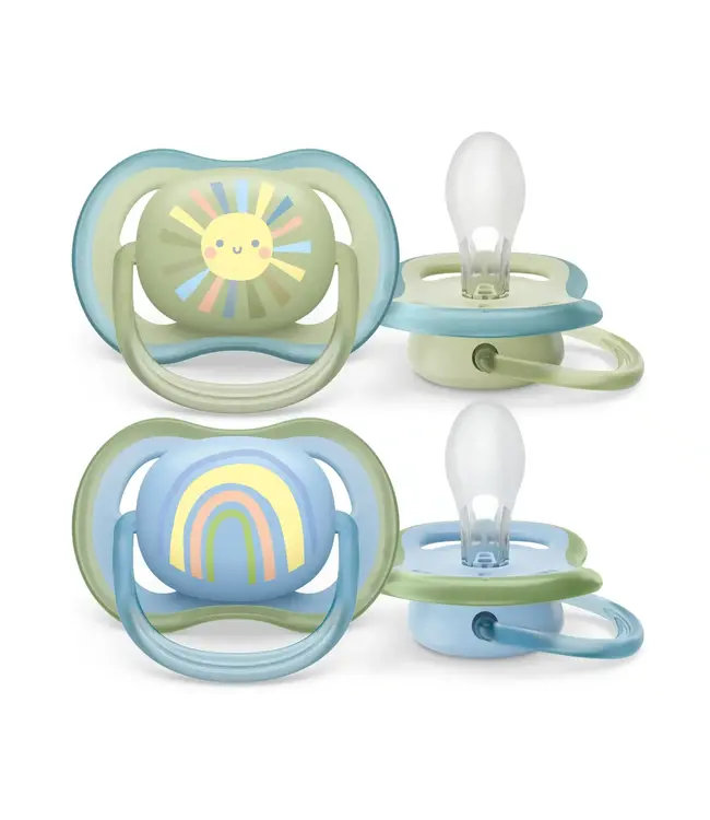 Philips-Avent Philips-Avent - Fopspeen +0M Ultra Air Zon/Regenboog Mix