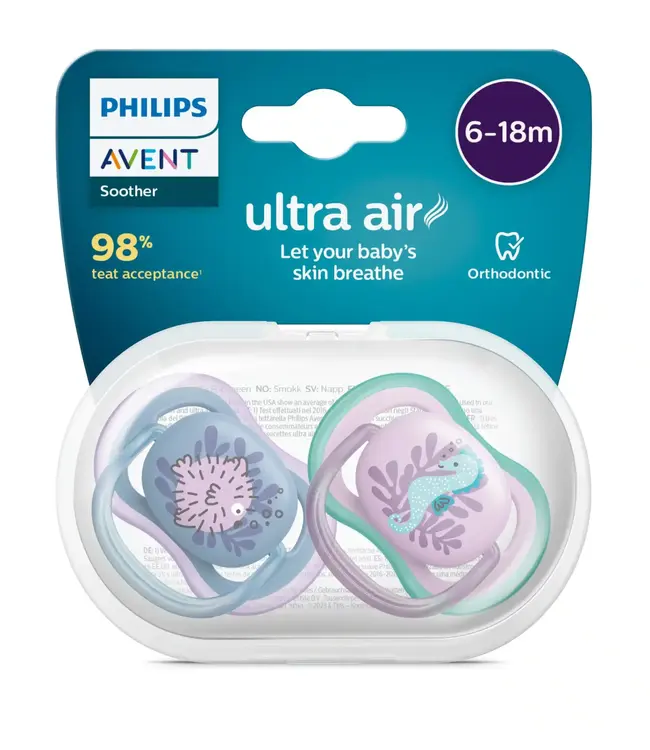 Philips-Avent Philips-Avent - Fopspeen +6M Ultra Air Dieren mix