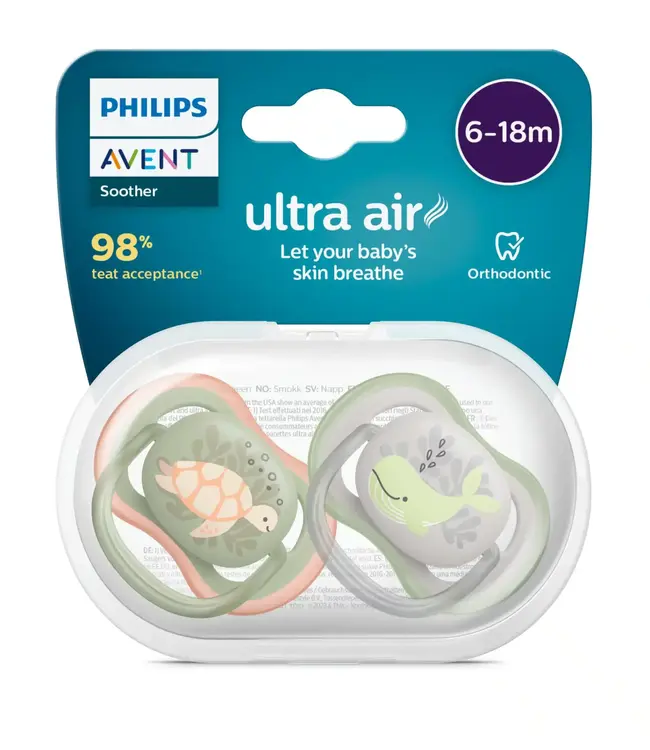Philips-Avent Philips-Avent - Fopspeen +6M Ultra Air Dieren mix