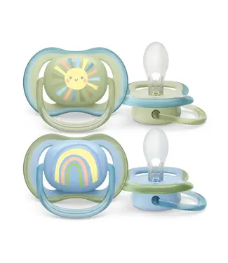 Philips-Avent - Fopspeen +0M Ultra Air Zon/Regenboog Boy