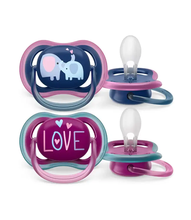 Philips-Avent Philips-Avent - Fopspeen +18M Ultra Air Olifant/Love