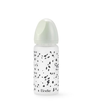 Elodie Elodie - Glazen baby fles met siliconen speen 0m+  Dalmatian Dots