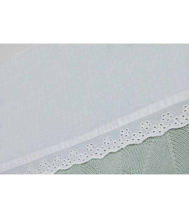 Jollein Jollein - Laken Wieg 75x100cm Lace Ivory