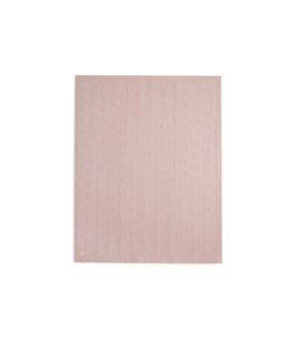 Jollein Jollein - Deken Wieg 75x100cm Shell Knit - Wild Rose - GOTS