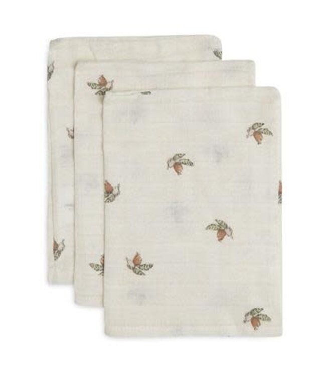 Jollein Jollein - Hydrofiel Washandje 15x20cm Rosehip (3pack)