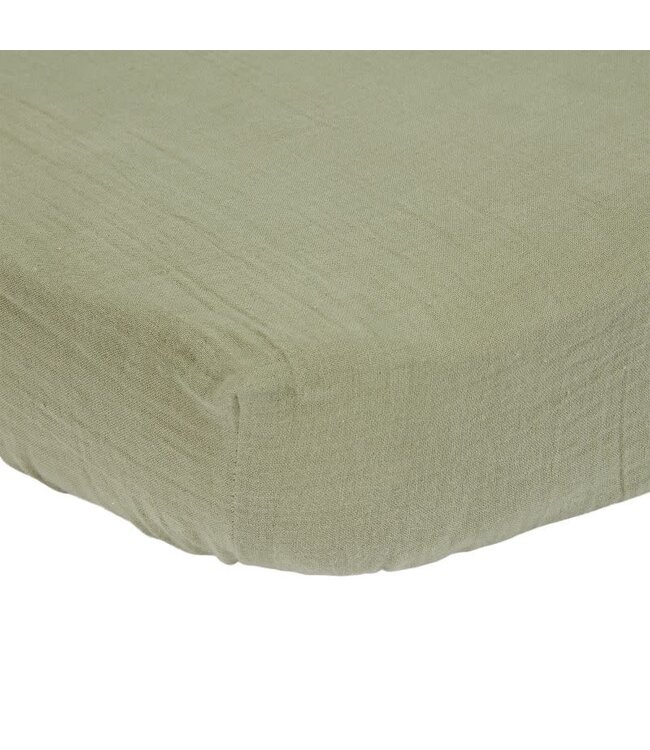 Little Dutch Little Dutch - Hoeslaken hydrofiel 70 x 140/150 cm Olive