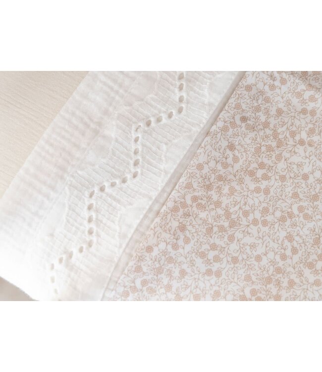 Baby's Only Baby's Only - Ledikantlaken Calm wit - met broderie