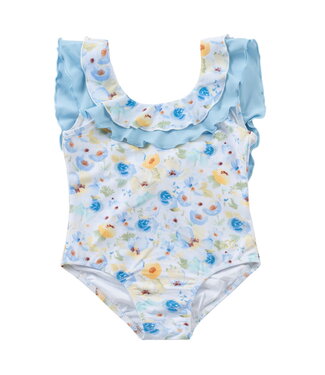 Natini Natini - Swimsuit Flower - Yellow-Light Blue