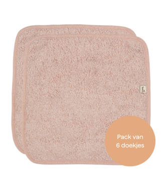 Timboo Timboo - Reusable Soft Wipes 20X20Cm (6 Pieces) - Misty Rose