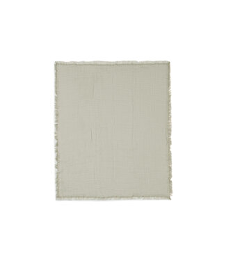 Jollein Jollein - Deken Ledikant 120x120cm Fringe Olive Green/Ivory GOTS