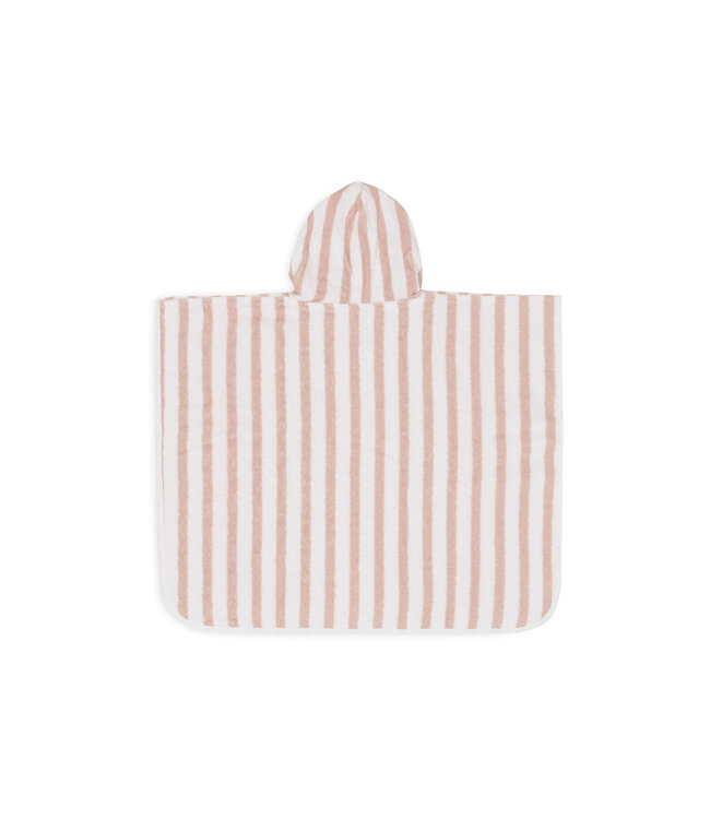 Jollein Jollein - Badponcho Stripe Terry Wild Rose GOTS