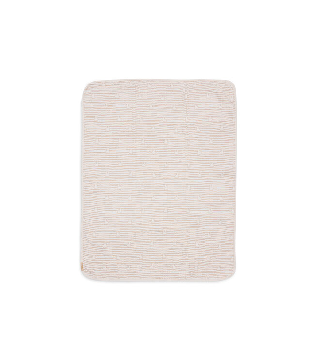 Jollein Jollein - Deken Hydrofiel Wieg 75x100cm Miffy Stripe Biscuit