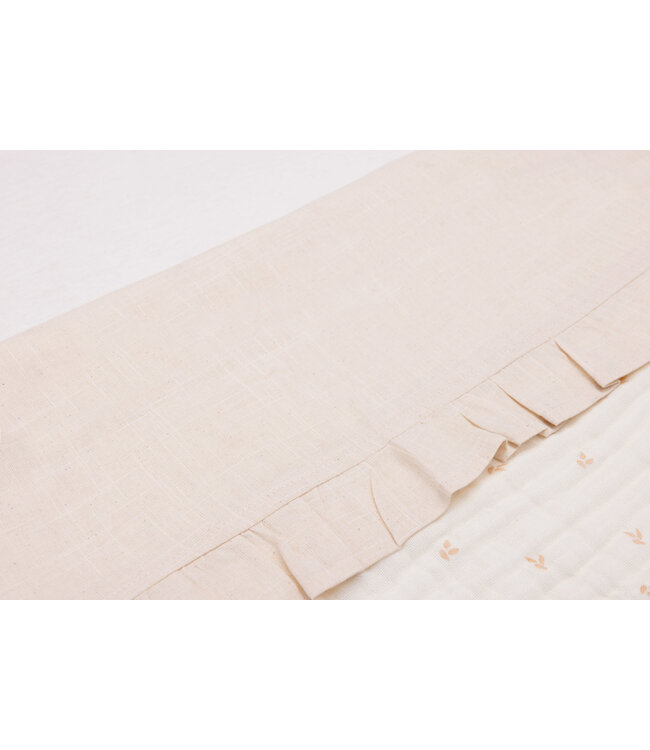 Jollein Jollein - Laken Wieg 75x100cm Ruffle Natural