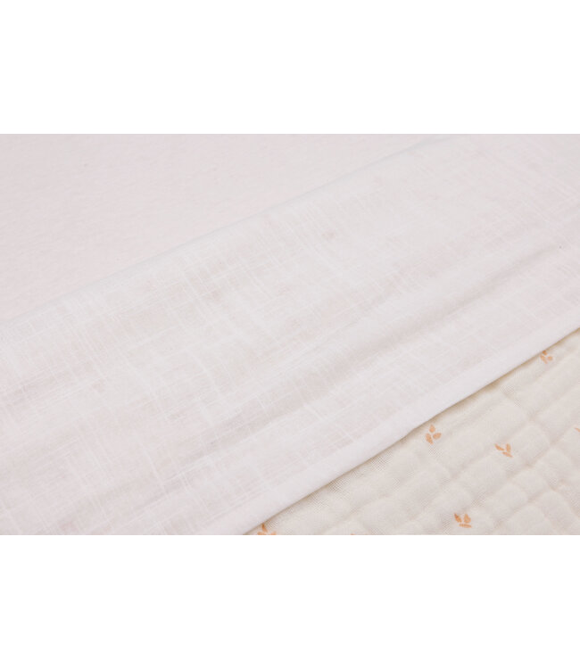 Jollein Jollein - Laken Wieg 75x100cm Slub Ivory