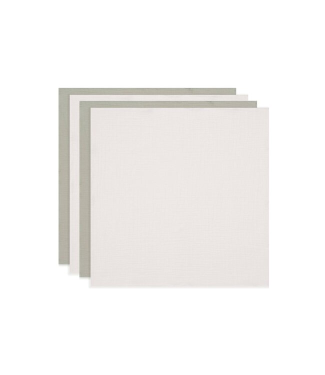 Jollein Jollein - Hydrofiele Doek Small 70x70cm Olive Green/Ivory (4pack)
