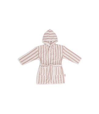 Jollein Jollein - Badjas 1-2 jaar Stripe Terry - Wild Rose - GOTS