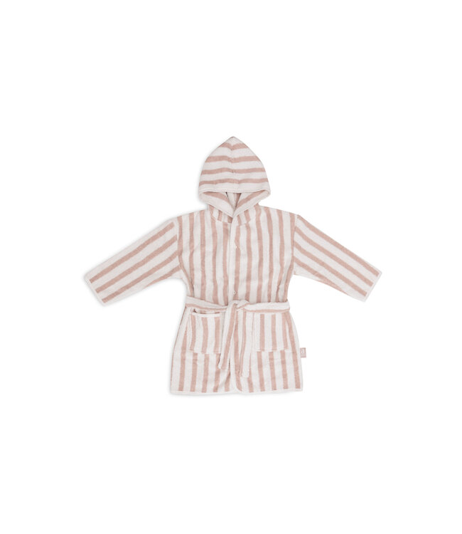 Jollein Jollein - Badjas 1-2 year Stripe Terry Wild Rose GOTS