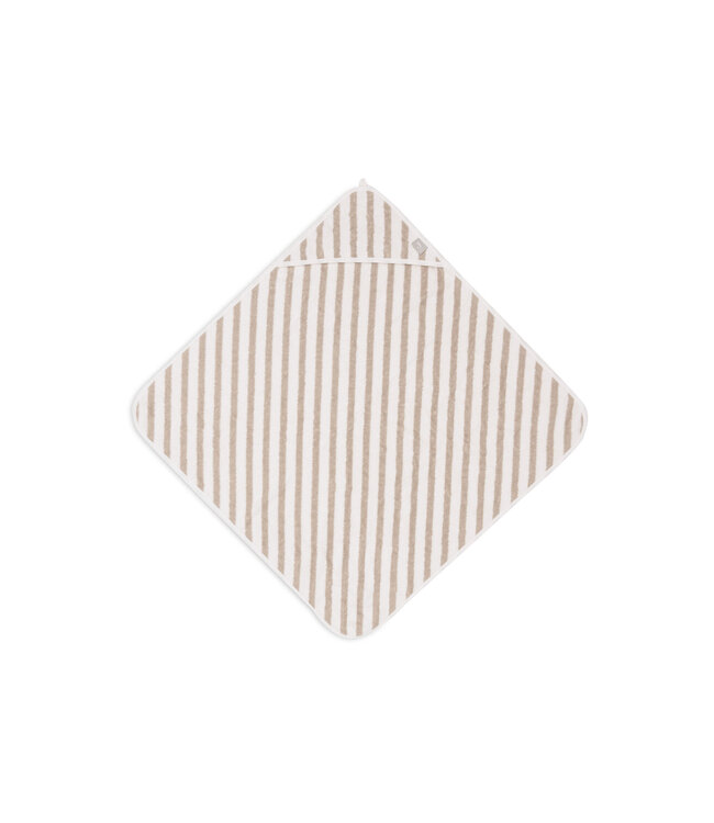 Jollein Jollein - Badcape 75x75cm Stripe Terry - Olive Green - GOTS