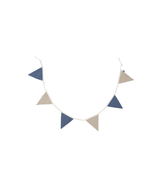 Jollein Jollein - Vlaggenlijn 200x17cm Jeans Blue/Olive green