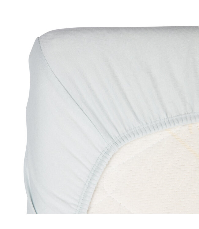 Timboo Timboo - Soft Fitted Sheet 70X140 - Riviera Blue