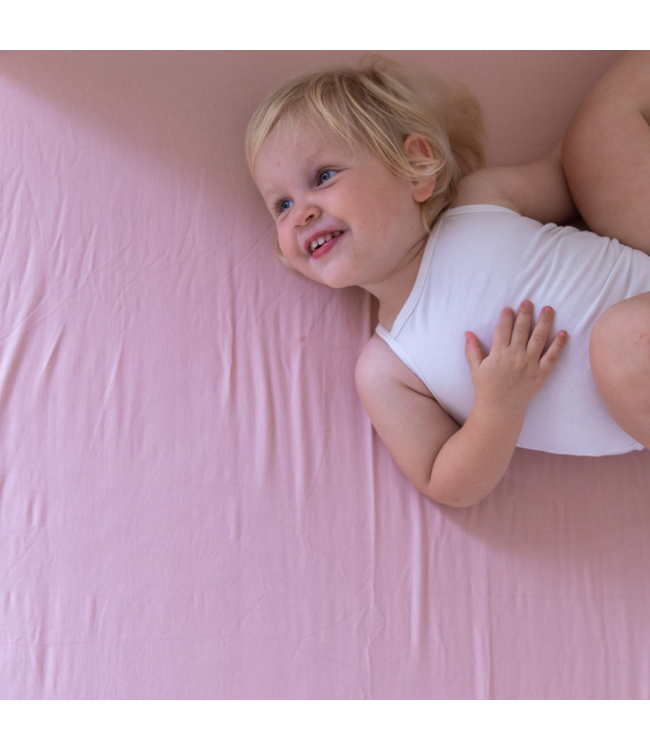 Timboo Timboo - Soft Fitted Sheet 70X140 - Misty Rose