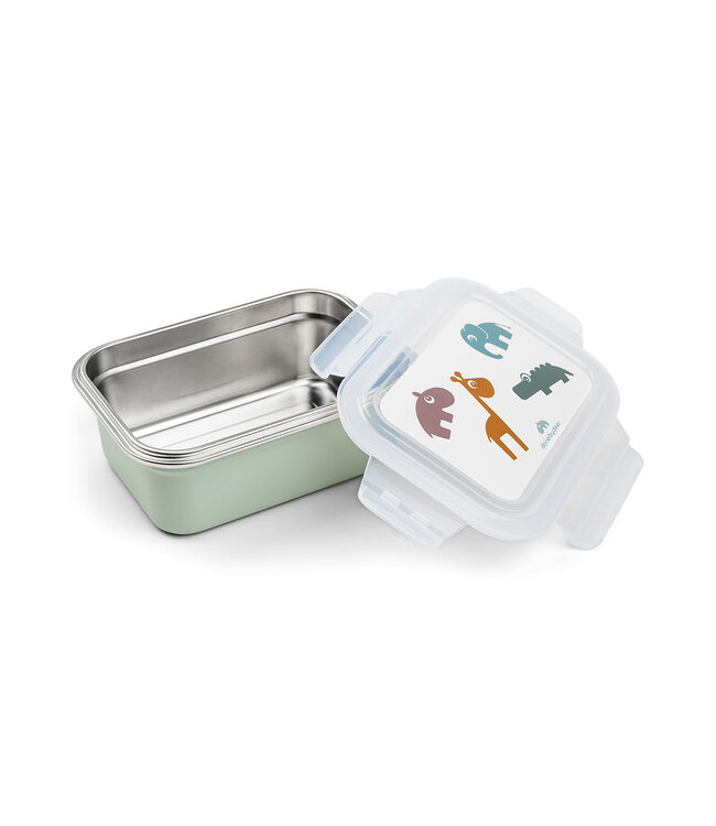 Done by Deer Done by Deer - Metal lunch box Deer friends Green