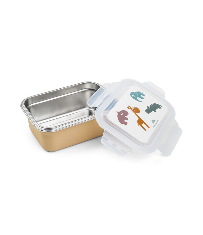 Done by Deer Done by Deer - Metal lunch box Deer friends Mustard