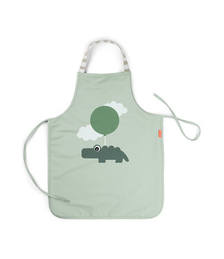 Done by Deer Done by Deer - Waterproof kids apron Happy clouds Green