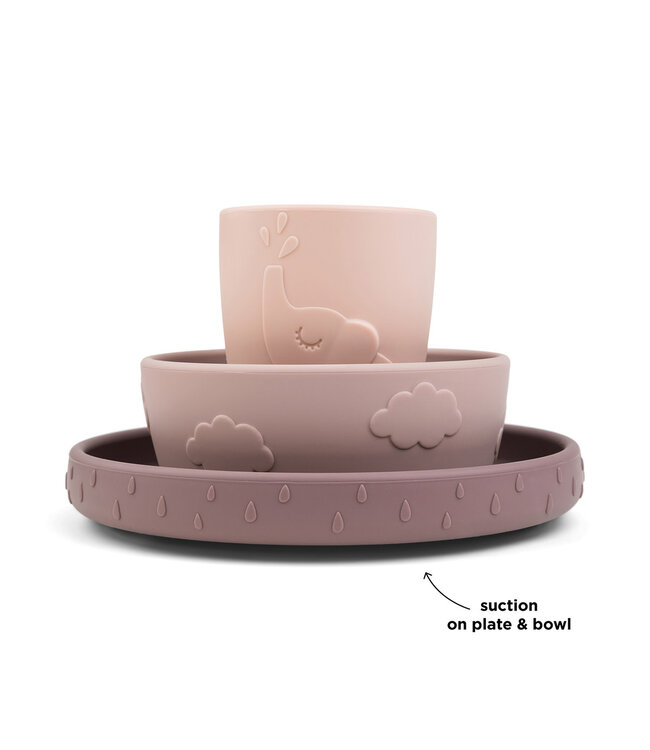 Done by Deer Done by Deer - Stick&Stay dinner set Deer friends Powder