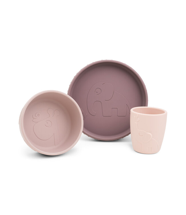 Done by Deer Done by Deer - Stick&Stay dinner set Deer friends Powder