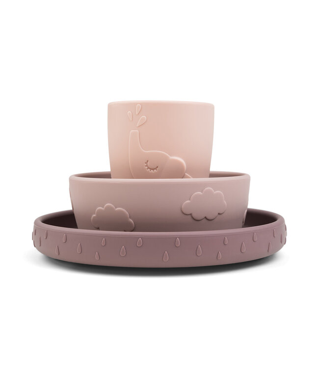 Done by Deer Done by Deer - Stick&Stay dinner set Deer friends Powder