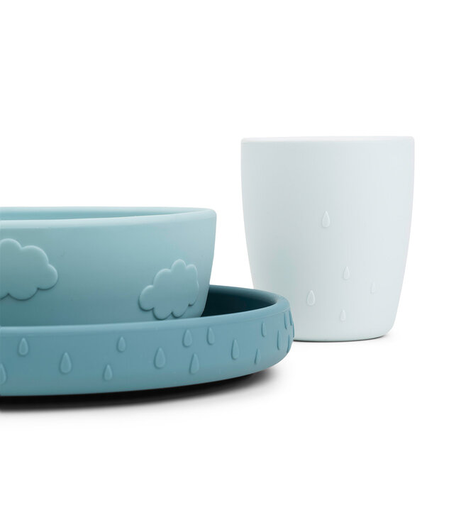 Done by Deer Done by Deer - Stick&Stay dinner set Deer friends Blue