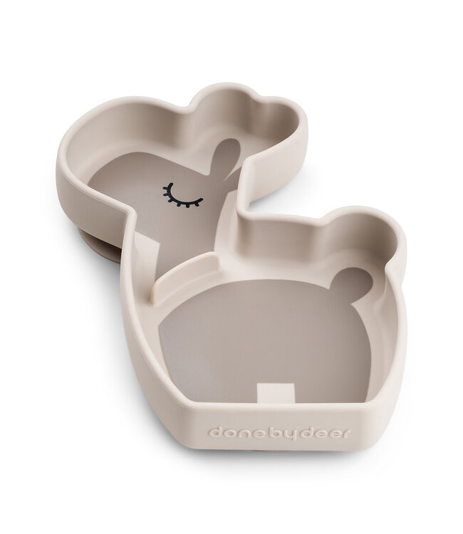 Done by Deer Done by Deer - Silicone Stick&Stay snack plate Lalee Sand