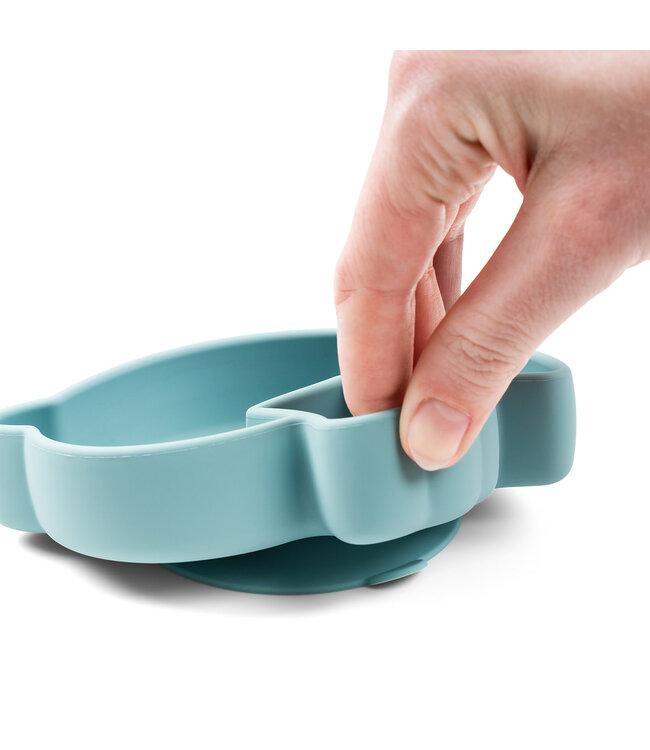Done by Deer Done by Deer - Silicone Stick&Stay snack plate Birdee Blue