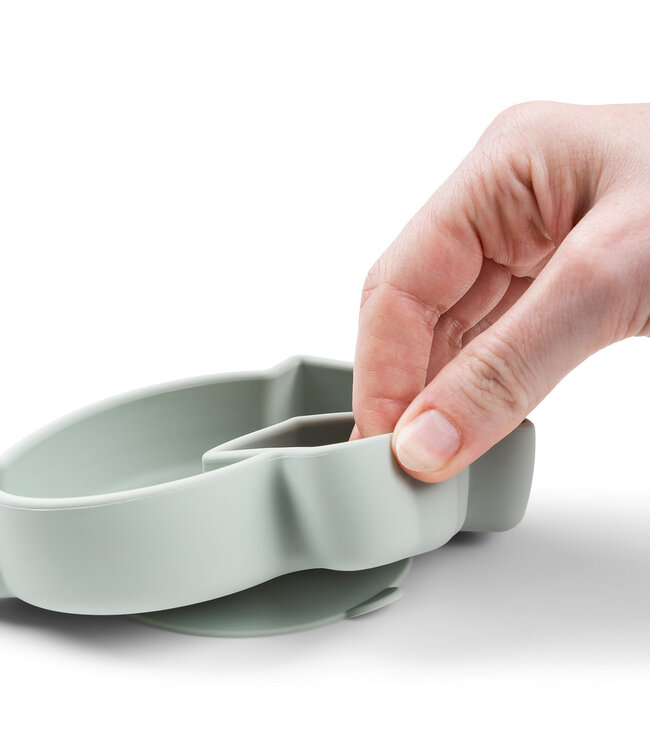 Done by Deer Done by Deer - Silicone Stick&Stay snack plate Birdee Green