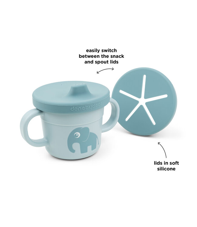 Done by Deer Done by Deer - Foodie spout/snack cup Elphee Blue