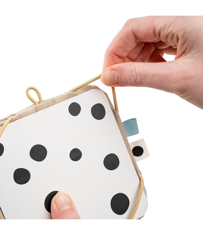 Done by Deer Done by Deer - Baby contrast card holder Deer friends Sand